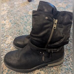 Black Ankle Boots with Zipper